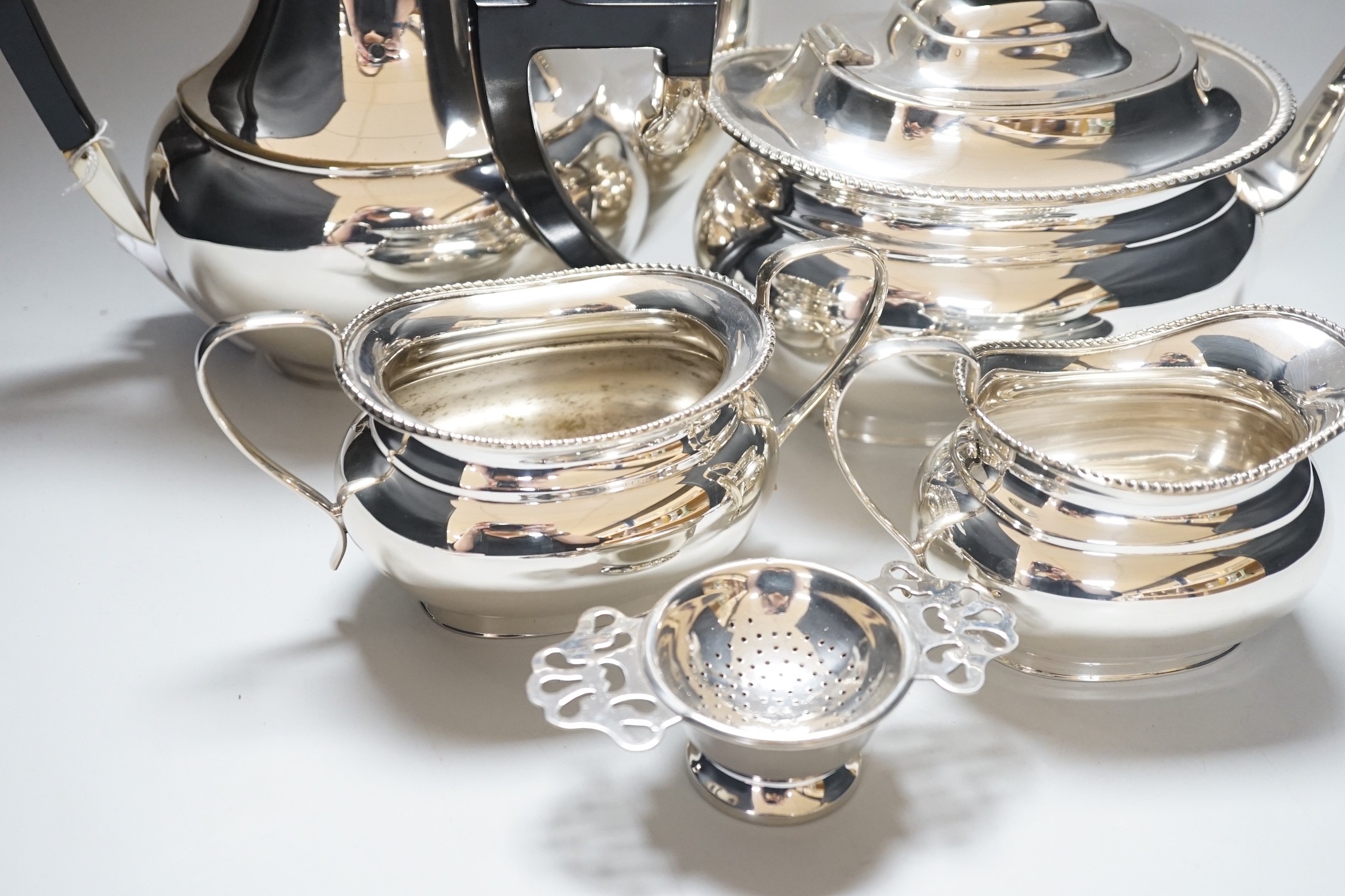 A five piece Garrard and Co, Regent St, plated tea set